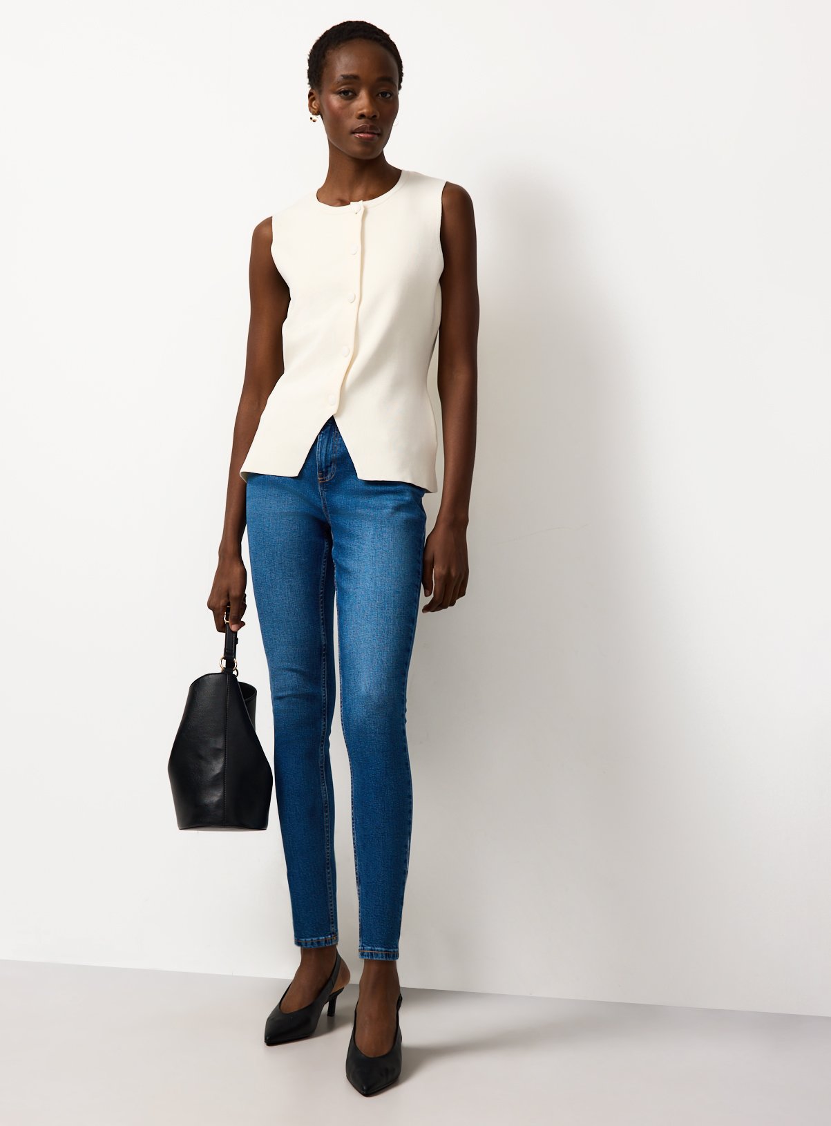 Dark Denim Slim Fit Mid Rise Jeans 14L - Image 1 thumbnail